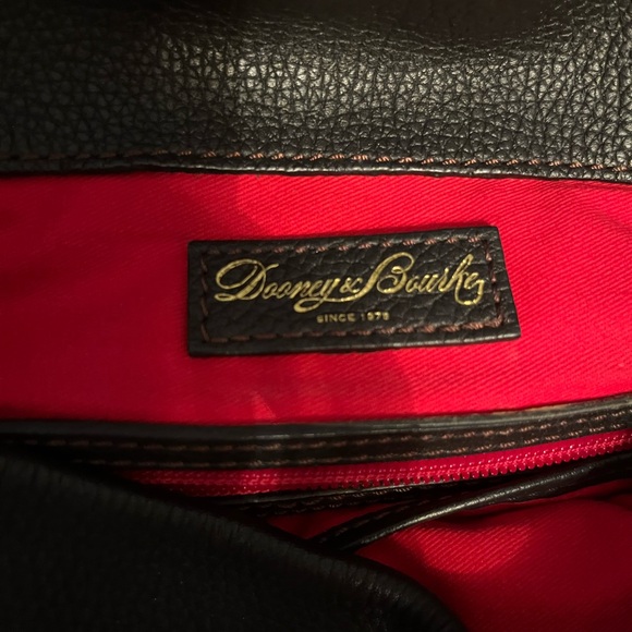 Dooney & Bourke Black and Red Leather Bag - Picture 6 of 13